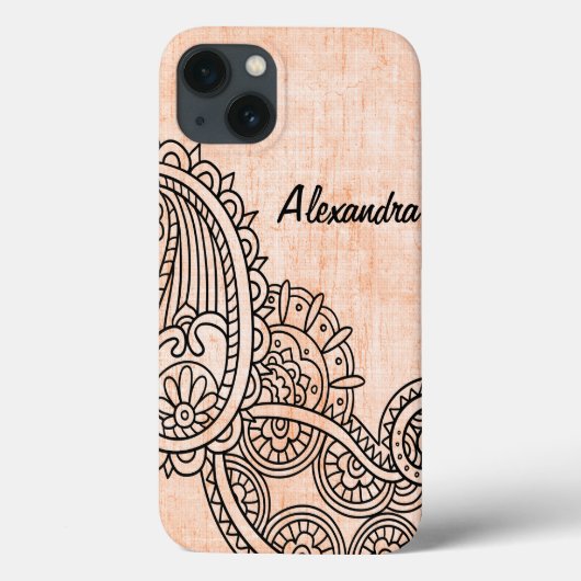 Fall Orange Mehndi Motif iPad Mini Case-Mate iPhone Hülle (Rückseite)
