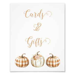 Fall Orange Pumpkin Baby Duschzeichen Fotodruck
