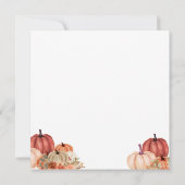 Fall Orange Pumpkin Milk Flasche Baby Sprinkle Einladung (Rückseite)