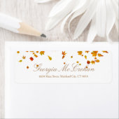 Fall Orange Red Blätter Rücksendeadresse (Insitu)