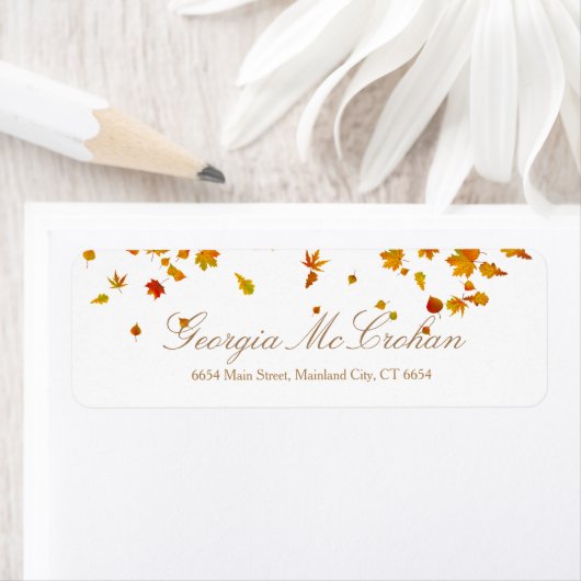 Fall Orange Red Blätter Rücksendeadresse (Insitu)