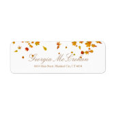 Fall Orange Red Blätter Rücksendeadresse (Vorne)