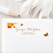 Fall Orange Red Blätter Rücksendeadresse (Insitu)