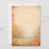 Fall Orange Trees Rustikale Hochzeitsstimmung Einladung (Rückseite)