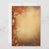 Fall Orange Trees Rustikale Hochzeitsstimmung Einladung (Rückseite)