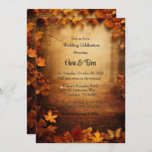 Fall Orange Trees Rustikale Hochzeitsstimmung Einladung (Vorne/Hinten)