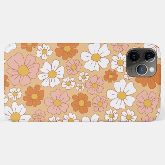 Fall Orange und White Floral Case-Mate iPhone Hülle (Rückseite (Horizontal))