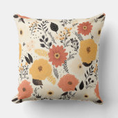 Fall Orange Yellow Flowers Blätter Elegante Kissen (Vorderseite)