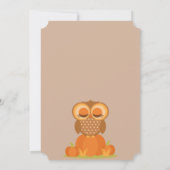 Fall Owl Baby Dusche Einladung (Rückseite)