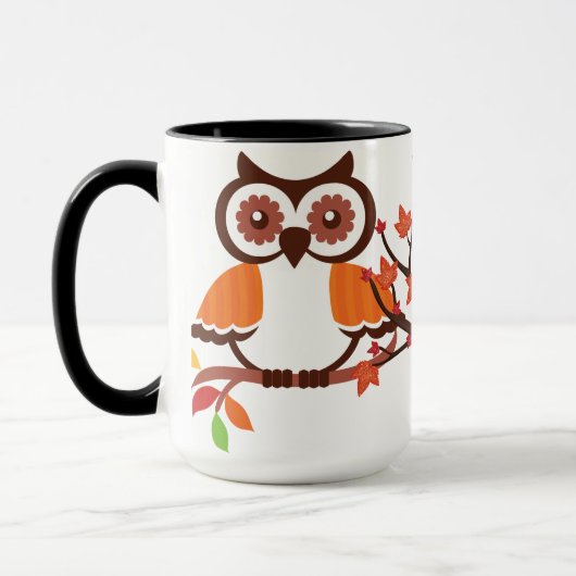 Fall Owl Coffee Tasse (Links)