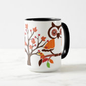 Fall Owl Coffee Tasse (VorderseiteRechts)