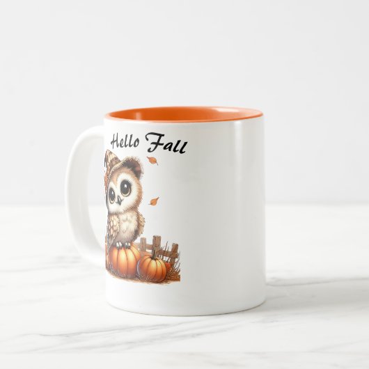 Fall Owl Coffee Tasse (Vorderseite Links)
