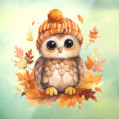 Fall Owl Fensterklammer Fensteraufkleber (Blatt 3)