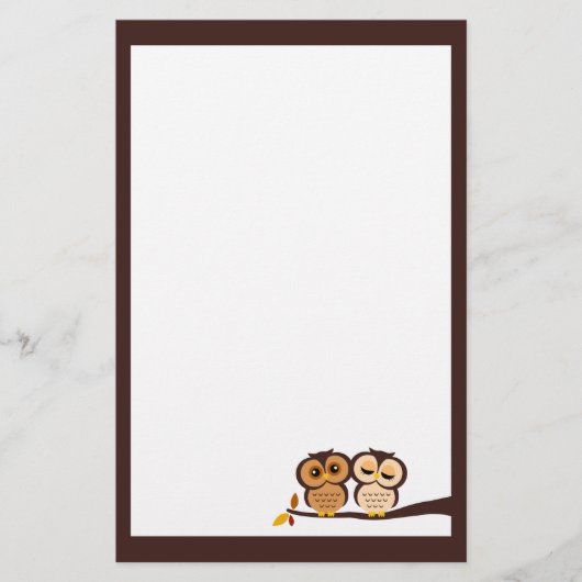Fall Owls Briefpapier (Vorderseite)