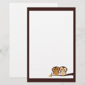 Fall Owls Briefpapier (Vorne/Hinten)