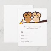 Fall Owls Hochzeitskarten RSVP Karte (Vorne/Hinten)