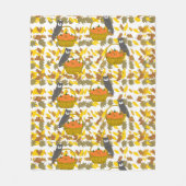 Fall Owls & Pumpkin Harvest Fleece Blanket (Vorderseite)