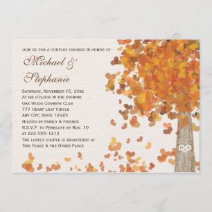 Fall Paare Dusche Foto Einladung