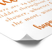 Fall Pacifier Hunt Wird Burnt Orange Game Poster (Ecke)