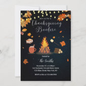 Fall Party Backyard Bonfire Erntedank Einladung (Vorderseite)