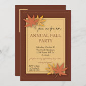 Fall Party Blätter Einladung (Vorne/Hinten)