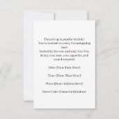 Fall Party Invitation Card  for Siamese Cat Lovers Einladung (Rückseite)