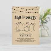 Fall Party Invitation Einladung (Stehend Vorderseite)