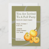 Fall Party Pumpkin Einladung (Vorderseite)