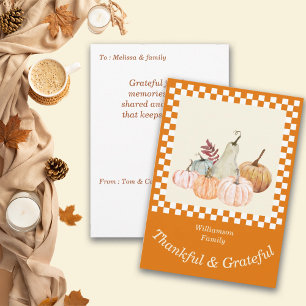 Fall Party Pumpkin Harvest Personalize Feiertagskarte