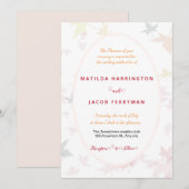 Fall Pastel Blätter Boho Frame Wedding Einladung (Vorne/Hinten)