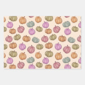Fall Pastel Foliage & Pumpkin Muster Geschenkpapier Set (Vorderseite 2)