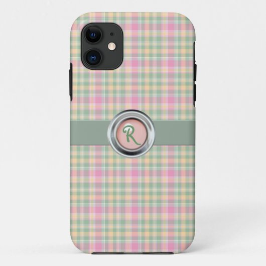 Fall Pastel Kariert Monogram iPhone 5 Case-Mate iPhone Hülle (Rückseite)