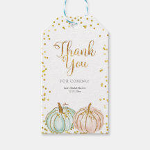 Fall Pastel Pumpkin Gender-Offenbarung Vielen Dank