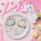 Fall Pastel Pumpkin Paper Plate or Charger Plate Pappteller (Party)