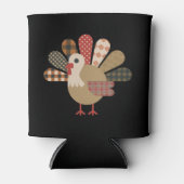 Fall Patchwork QuiltedTurkey Erntedank Dosenkühler (Vorderseite)