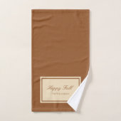 Fall Pattern Familienname Brown Badhandtuch Set (Handtuch)