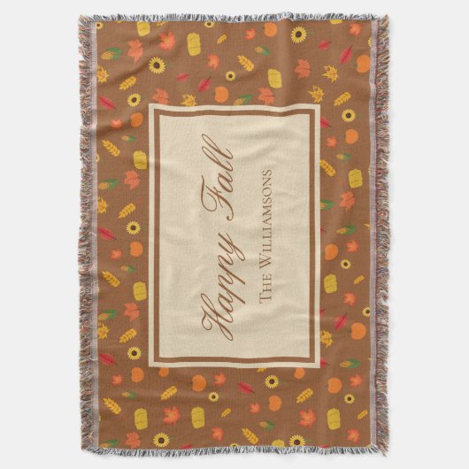 Fall Pattern Familienname Brown Decke (Vorderseite Vertikal)