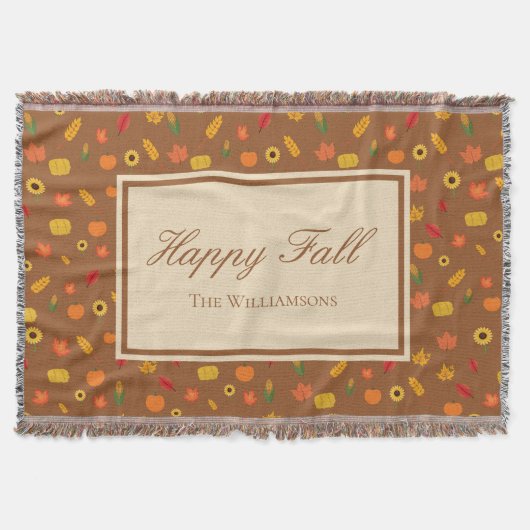 Fall Pattern Familienname Brown Decke (Vorderseite)