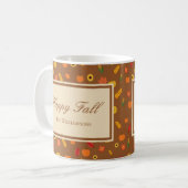 Fall Pattern Familienname Brown Kaffeetasse (Vorderseite Links)