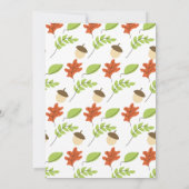 Fall Pattern Liebe Grünes Brautparty Einladung (Rückseite)