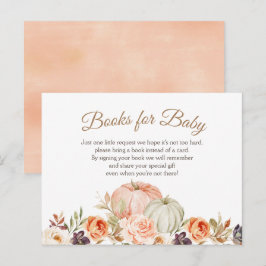 Fall Peach and Green Pumpkin Books for Baby Postkarte