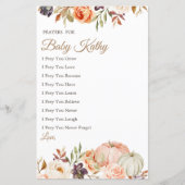 Fall Peach Pumpkin Liebe Gebete für Baby (Vorderseite)