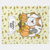 Fall Pembroke Welsh Corgi (rot 1) Pumpkins Niedlic Fleecedecke (Vorderseite (Horizontal))