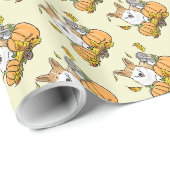 Fall Pembroke Welsh Corgi (rot 1) Pumpkins Niedlic Geschenkpapier (Rolleneckpunkt)
