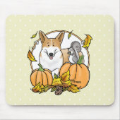 Fall Pembroke Welsh Corgi (rot 1) Pumpkins Niedlic Mousepad (Vorne)