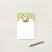 Fall Pembroke Welsh Corgi (rot 1) Pumpkins Niedlic Post-it Klebezettel (Auf Schreibtisch)