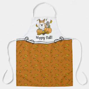 Fall Pembroke Welsh Corgi (rot 1) Pumpkins Niedlic Schürze