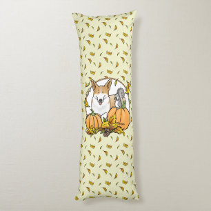 Fall Pembroke Welsh Corgi (rot 1) Pumpkins Niedlic Seitenschläferkissen