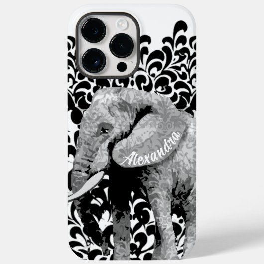 Fall "personalisiert Elephant Damask iPhone 6" Case-Mate iPhone Hülle (Rückseite)