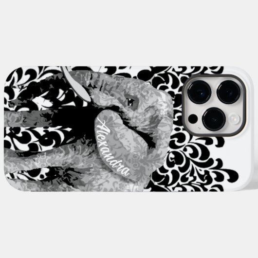 Fall "personalisiert Elephant Damask iPhone 6" Case-Mate iPhone Hülle (Rückseite (Horizontal))